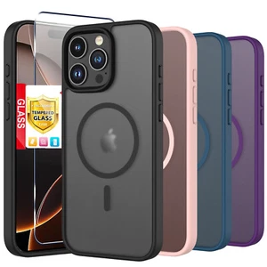For iPhone 16 Pro Max 16 Pro 16Plus Case Shockproof Phone Cover + Tempered Glass - Picture 1 of 44