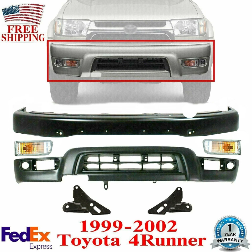 Parachoques delantero cebado + cenefa + luces + soportes para Toyota 4Runner 1999-2002 Foto 1 de 4
