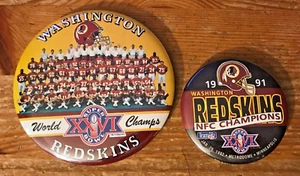 Vintage Washington Redskins Pin Lot Super Bowl XXVI Pinback Button Commanders - Bild 1 von 2