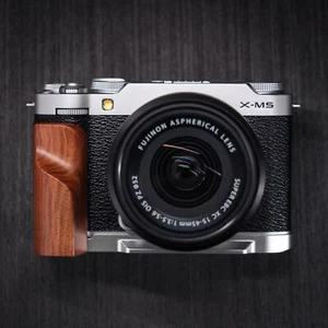 Empuñadura de mango de madera + base de aleación para cámara Fujifilm X-M5 Arca QR L placa de mango  - Imagen 1 de 56