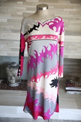 Vestido jersey de seda vintage años 60 Emilio Pucci. Precioso cinturón con un cinturón de cuerda Foto 1 de 4