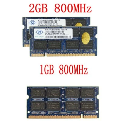 4GB (2pcs 2GB) / 1G PC2-6400S DDR2 800MHz Non ECC Laptop Memory For NANYA LOT UK - Image 1 of 4
