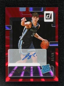 2022 Panini Donruss Holo Red Laser Signatures Auto 11/49 Jake LaRavia Rookie RC