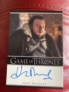 2018 Game Of Thrones Auto John Bradley As Samwell Tarly Autograph