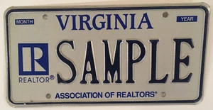 VA REALTOR REAL ESTATE AGENCY license plate Realty Sell Houses Sold Coldwell ERA - Picture 1 of 12