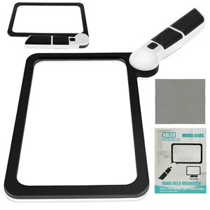 5X Magnifying Glass With Light Reading Book Magnifier Large Rectangular๓√ - Picture 1 of 11
