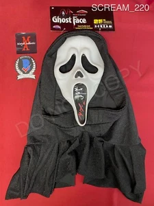 Maschera Ghostface Skeet Ulrich & Matthew Lillard Scream doppia firma Beckett COA - Foto 1 di 4