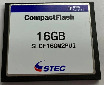 16GB SLCF16GM2UI STEC Industrial Grade Temp Compact Flash CF Card -40C to +85C - Image 1 of 2