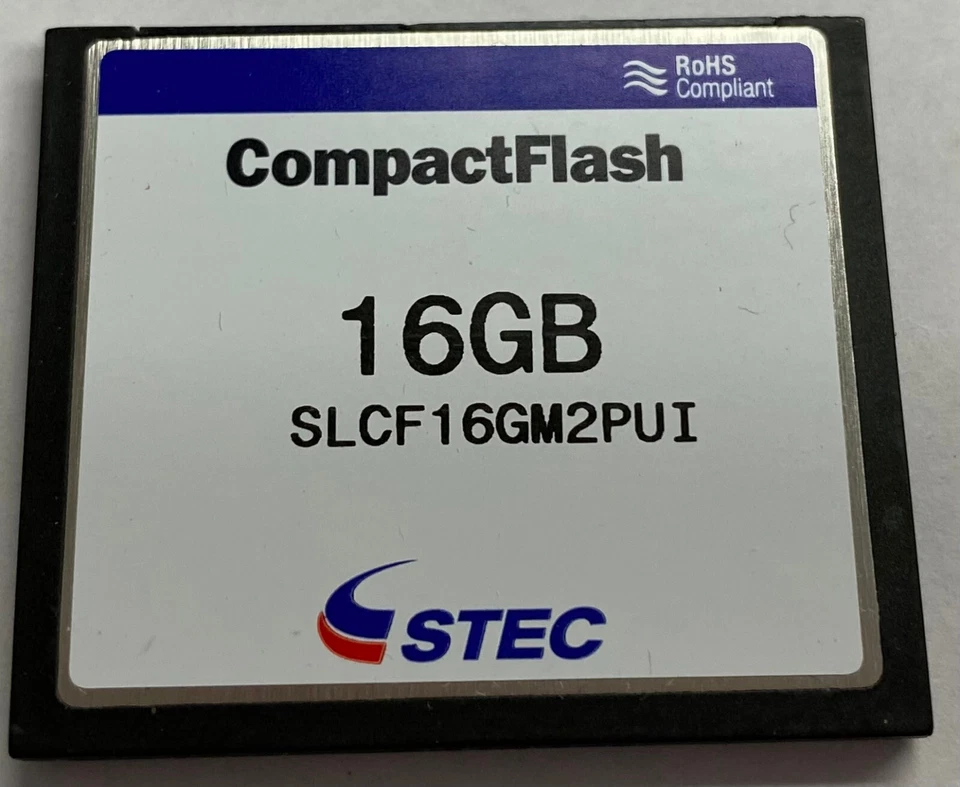 16GB SLCF16GM2UI STEC Industrial Grade Temp Compact Flash CF Card -40C to +85C - Image 1 of 2