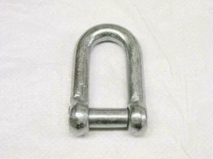 6MM Galvanised Dee Shackle With Countersunk Pin - Flush Flat Steel Commercial - Picture 1 of 2