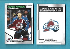 NATHAN MACKINNON 2020-21 O-PEE-CHEE OPC #607 andBONUS COLORADO AVALANCHE TEAM CL - Imagen 1 de 2