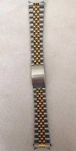 Correa de reloj vintage para hombre de 20 mm de acero inoxidable cierre de despliegue estilo jubileo - Imagen 1 de 4