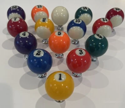 Bola de billar 1 1/2" gabinete cajón tirador/perilla- hecho a mano: precio individual. Foto 1 de 4