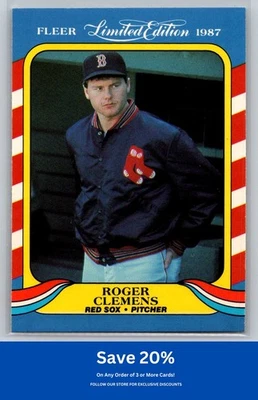 Roger Clemens 1987 Fleer Limited Edition #9 Boston Red Sox K7 - Image 1 of 2
