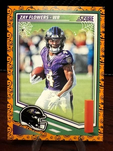 Zay Flowers Pumpkin Card-2025 Panini Score #267 Baltimore Ravens NFL - Picture 1 of 2