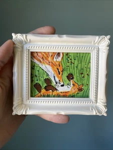 IMPRESIÓN Animales Zorro Lindo, Divertido, Pintura, Enmarcado, Miniatura, Pequeño, Mini - Imagen 1 de 5