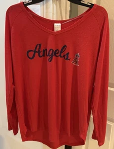 Los Angeles Angels MLB Women's Long Sleeve Lightweight Pullover Shirt (L) - Picture 1 of 9