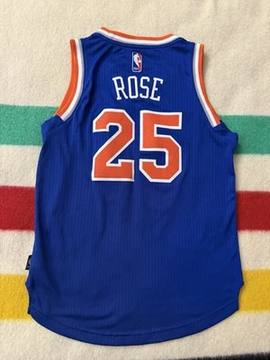 Camiseta Adidas New York Knicks Derrick Rose #25 Rev30 Malla Juvenil Niños Mediana M Foto 1 de 4