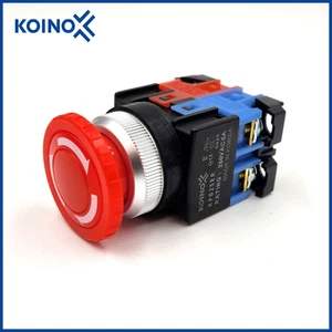 *LIVRAISON DEPUIS LES ÉTATS-UNIS* NEUF KOINO interrupteur bouton poussoir rouge 250VAC 6A Ø25 PB 1a1b KPB25ER-11 - Photo 1/8