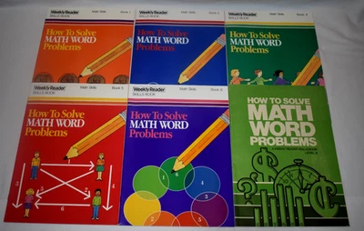 How to Solve Math Word Problems Weekly Reader Skills Books 1, 2, 4, 5 & 6 +Lev A - Image 1 of 4