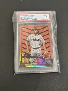 2023 Topps Update Corbin Carroll RC Orange & Black Foil Halloween US244 PSA 6 - Picture 1 of 2