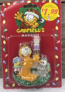 Calamita frigorifero Garfield vintage 1996 nera impilata gelato cono calza NOS - Foto 1 di 13