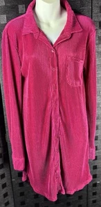Fashion Nova NWT Hot Pink Magenta Mini Dress Ribbed Long Sleeve Collared XL - Picture 1 of 14