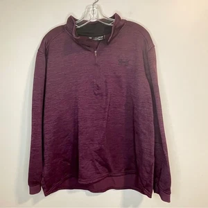 Under Armour Men's Maroon 1/4 Zip-Up Performance Sweatshirt - Picture 1 of 5