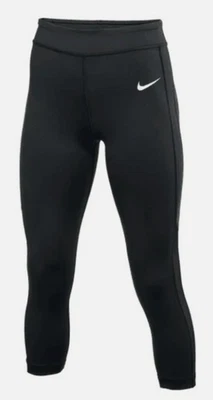 TOTALMENTE NUEVO Nike Mujer Club Ace Capri / Leggings en NEGRO #CZ1448-012 - Talla GRANDE Foto 1 de 3