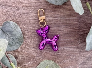 Balloon Dog - Purple Keyring, Keychain, Birthday Party, Gift, Bag Charm - Picture 1 of 3