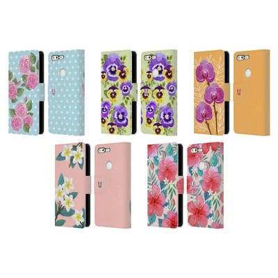 HEAD CASE DESIGNS WATERCOLOUR FLOWERS 2 LEATHER BOOK CASE FOR GOOGLE PHONES - image 1 of 4