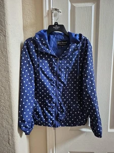 Jason Maxwell Lightweight Blue Polka Dot Jacket Size XL - Picture 1 of 7