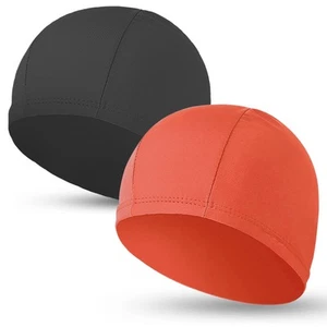 2pcs Cloth Swim Caps for Both Women & Men & Kids Fabric Durable Non-Waterproo... - Picture 1 of 6