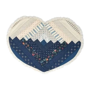 Vintage gesteppter Patchwork Kissenbezug Landhaus Kern Oma Kern Handarbeit Flo - Bild 1 von 4