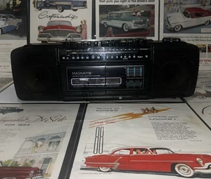 Reproductor de cassette Magnavox D8197 vintage Boombox Works - Imagen 1 de 17