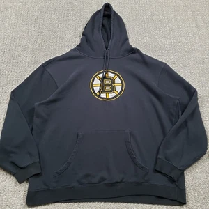 Boston Bruins Hoodie Herren 2XL schwarz gesticktes Logo Reebok Face Off Sweatshirt - Bild 1 von 10