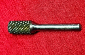 Tungsten Carbide Cylindrical Rotary File Burr 1/2" x 7/8", 1/4" Shank - USA Made - Picture 1 of 4