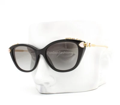 Gafas de sol Swarovski SK 6010 pulidas negras doradas cristales de Swarovski con estuche Foto 1 de 4