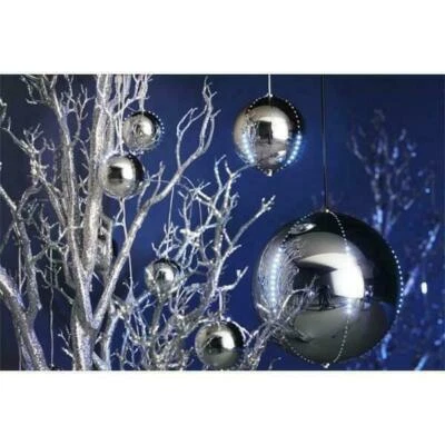 GIOCOPLAST NATALE DECORAZIONE NATALIZIA 3 SFERE SNOWFALL ARGENTO, 84 mm  - Immagine 1 di 2