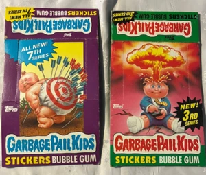 Topps Garbage Pail Kids Empty Display Boxes 3rd and 7th series 1986 1987 - Foto 1 di 13