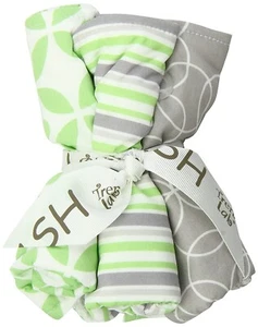 Trend Lab 176660 Kids Lauren Cotton Wash Cloth Set Green 5 Count Size 8"x 8" - Picture 1 of 2