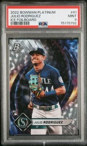 2022 BOWMAN PLATINUM Julio Rodriguez #41 ICE Foilboard PSA9 #75175792-Mint - Picture 1 of 2