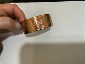 Bracciale Bracciale in Rame Massiccio Regolabile Nativi del Sud Ovest - Foto 1 di 8