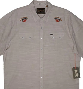 Howler Crosscut Deluxe Shirt Gr. 2XL Rising Suns Chardonnay Slub Pearl Snaps - Bild 1 von 13