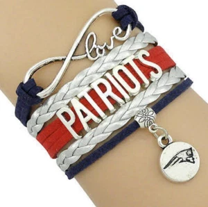Football Infinity Love Braided Adjustable Bracelet Free Shipping - Bild 1 von 3