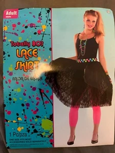 80's BLACK LACE POP SKIRT Unused Halloween Party Costume - Picture 1 of 5