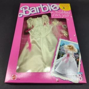 New 1989 Barbie Fashions Wedding Of The Year Wedding Dress #3788 - Picture 1 of 9