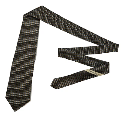 Corbata Salvatore Ferragamo para hombre beige estampado de perro corbata de seda hecha a mano en Italia Foto 1 de 4