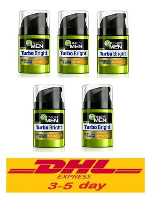5x40ml Garnier Masculino Turbo Brilhante Sérum Facial Impecável Poluição FPS50+ Clareador - Imagem 1 de 4