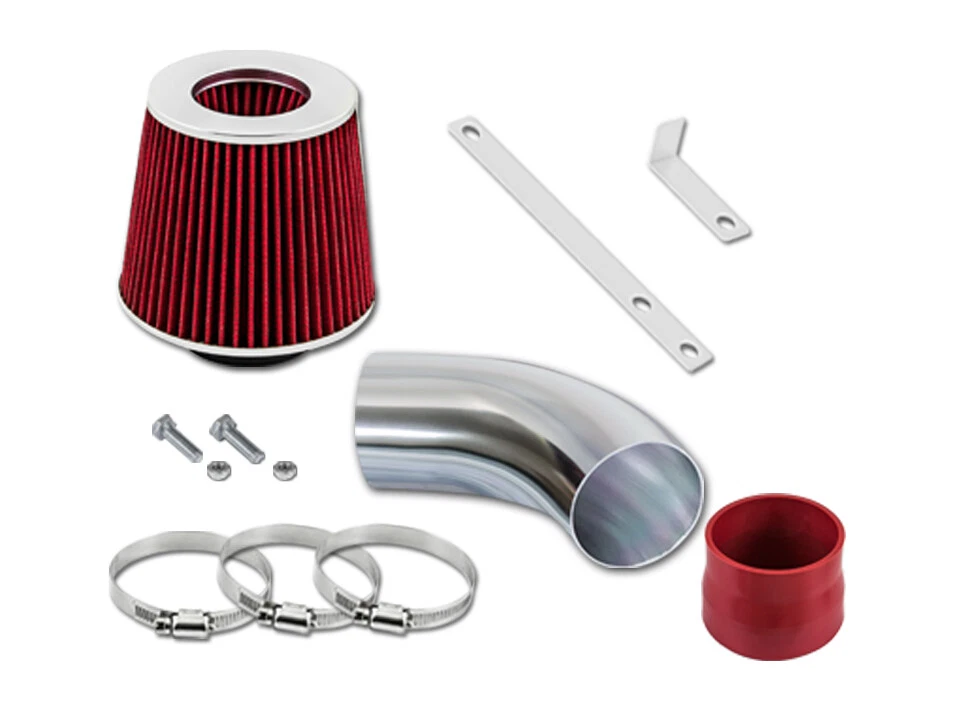 For 97-00 BMW 528i 01-03 525i 530i GSP 3" Red Short Ram Air Intake Kit Filter Foto 1 de 1